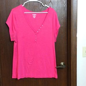 Pink v neck t shirt